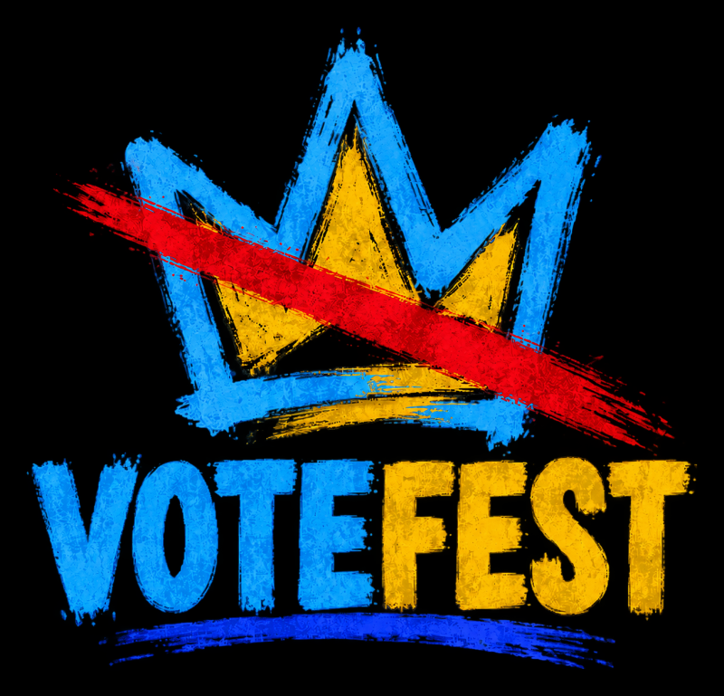 VOTEFEST crown logo on black