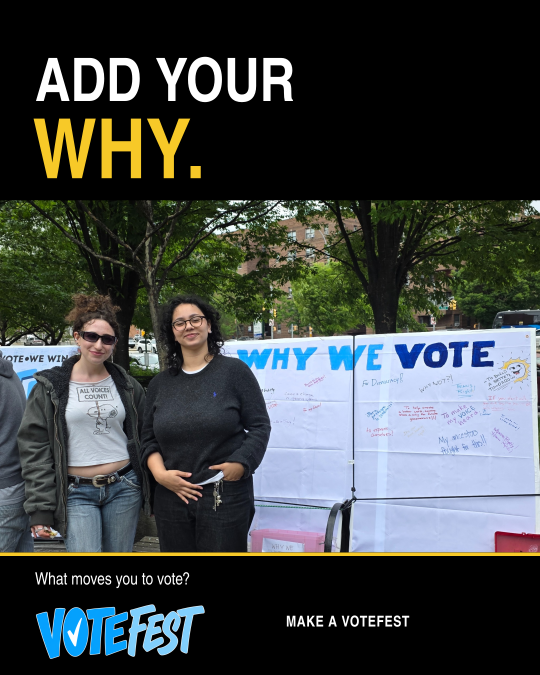 Add Your Why — VOTEFEST post design