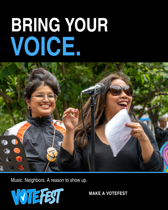Bring Your Voice — VOTEFEST post design